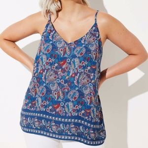 LOFT Plus Paisley Bar Back Strappy Cami 26